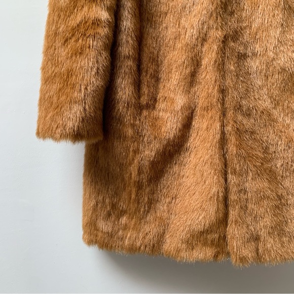 Topshop boutique faux fur overcoat size uk 12 - Picture 8 of 11